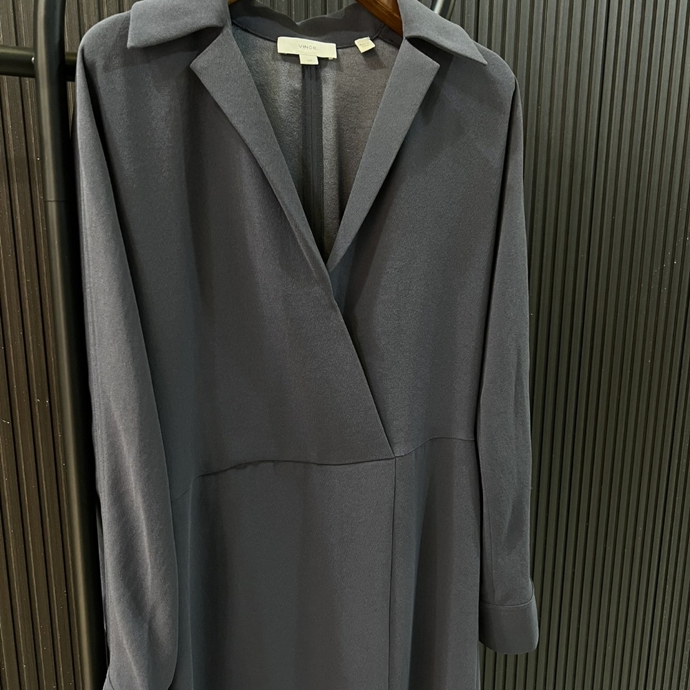 Vince. Shaped Collar Dolman-Sleeve Dress - Picture 7 of 11